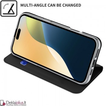 Dux Ducis Skin Pro dirbtinės odos dėklas - juodas (Apple Iphone 16 Plus) Dux Ducis Skin Pro dirbtinės odos dėklas - juodas (Apple Iphone 16 Plus)